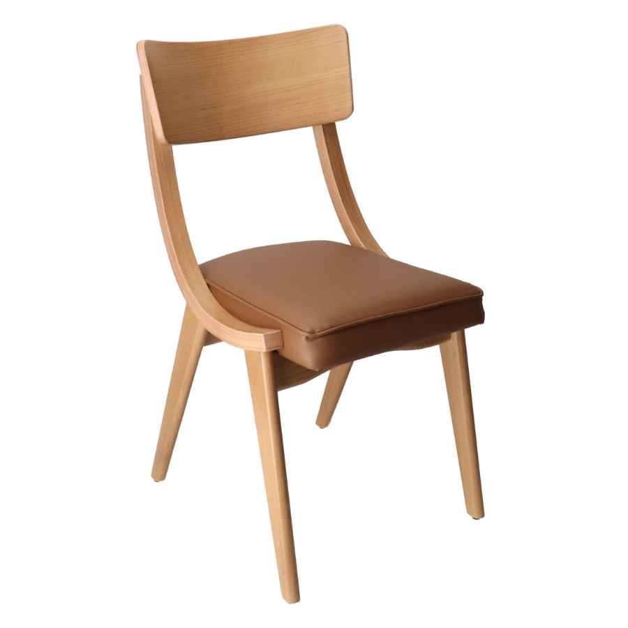 XTON THOMAS Brown Scandinavian Wooden indoor chair